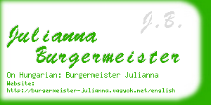 julianna burgermeister business card